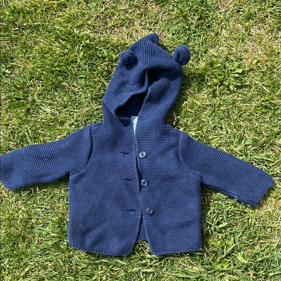 GAP Navy Blue Knit Hoodie for Kids - Picture 1 of 2